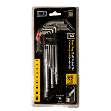 Image de 9 Piece Hex Key Ball Set 1/16 in. to 3/8 in.
